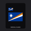 Marshall Islands Flag T-Shirt (Chest + Back)