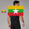 Myanmar Flag T-Shirt (Chest + Back)