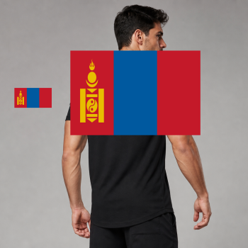 Mongolia Flag T-Shirt (Chest + Back)