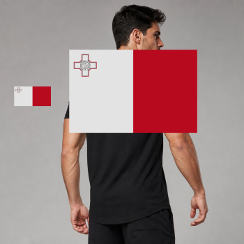 Malta Flag T-Shirt (Chest + Back)