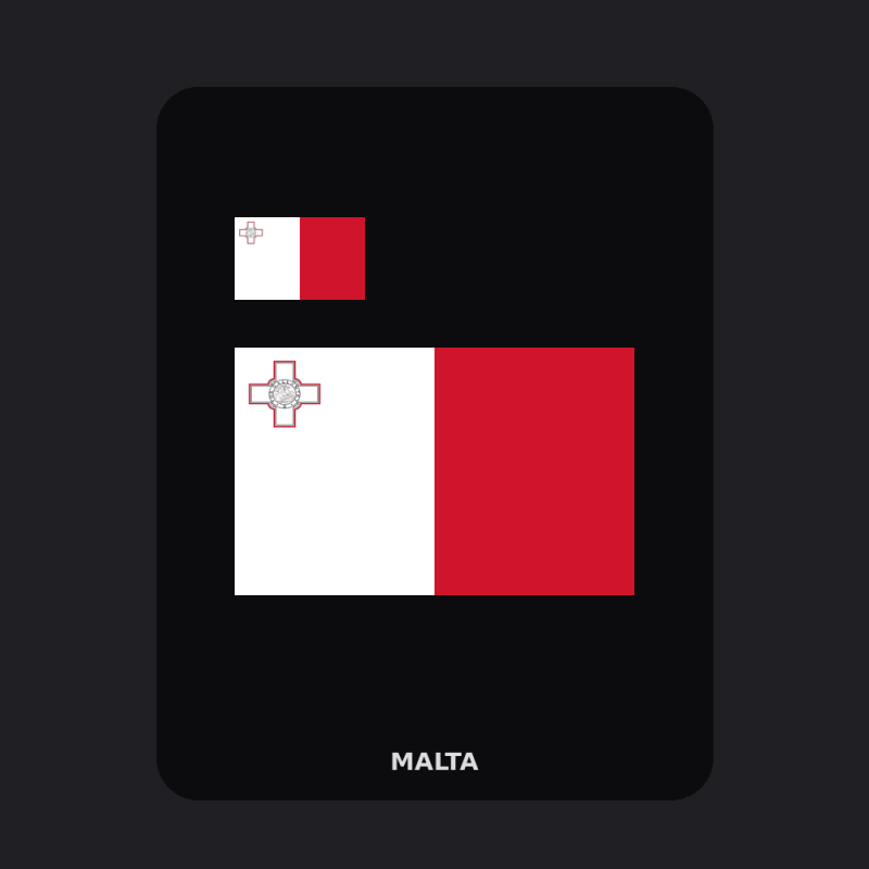 Malta Flag T-Shirt (Chest + Back)