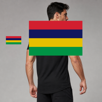 Mauritius Flag T-Shirt (Chest + Back)