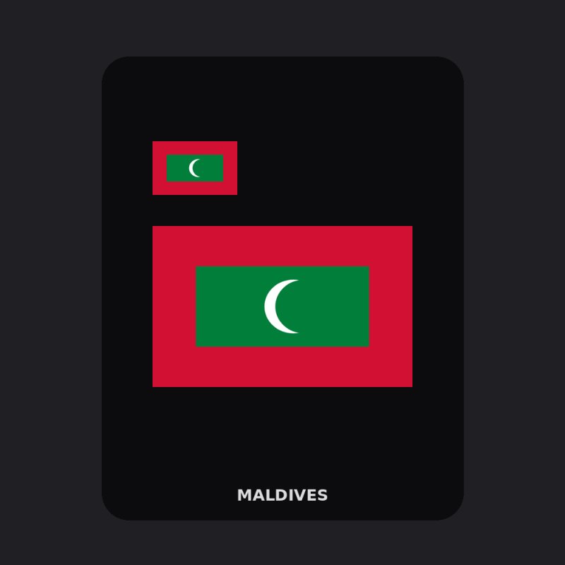 Maldives Flag T-Shirt (Chest + Back)