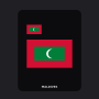 Maldives Flag T-Shirt (Chest + Back)