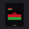 Malawi Flag T-Shirt (Chest + Back)
