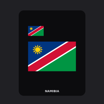 Namibia Flag T-Shirt (Chest + Back)
