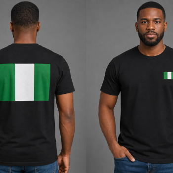 Nigeria Flag T-Shirt (Chest + Back)