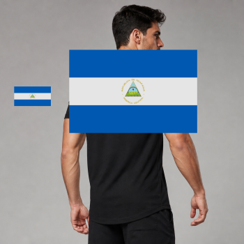 Nicaragua Flag T-Shirt (Chest + Back)