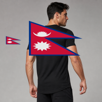 Nepal Flag T-Shirt (Chest + Back)