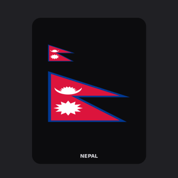 Nepal Flag T-Shirt (Chest + Back)