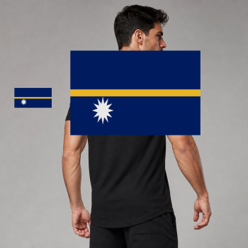 Nauru Flag T-Shirt (Chest + Back)