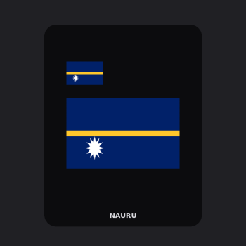 Nauru Flag T-Shirt (Chest + Back)
