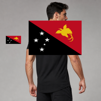 Papua New Guinea Flag T-Shirt (Chest + Back)