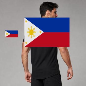 Philippines Flag T-Shirt (Chest + Back)