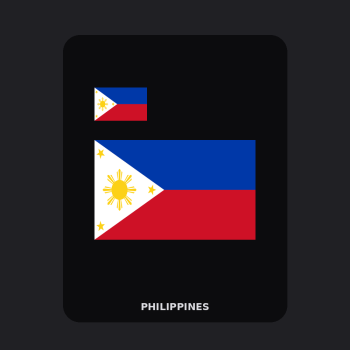 Philippines Flag T-Shirt (Chest + Back)