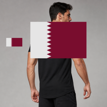 Qatar Flag T-Shirt (Chest + Back)