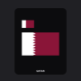 Qatar Flag T-Shirt (Chest + Back)