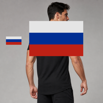 Russia Flag T-Shirt (Chest + Back)