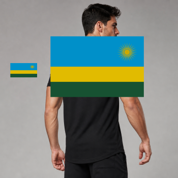 Rwanda Flag T-Shirt (Chest + Back)
