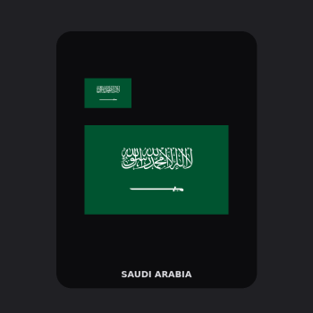 Saudi Arabia Flag T-Shirt (Chest + Back)