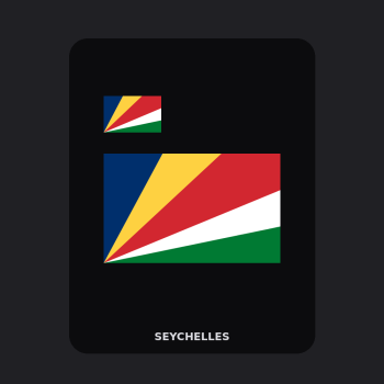 Seychelles Flag T-Shirt (Chest + Back)
