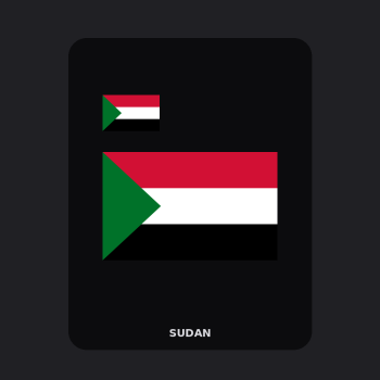 Sudan Flag T-Shirt (Chest + Back)