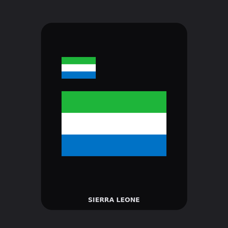 Sierra Leone Flag T-Shirt (Chest + Back)