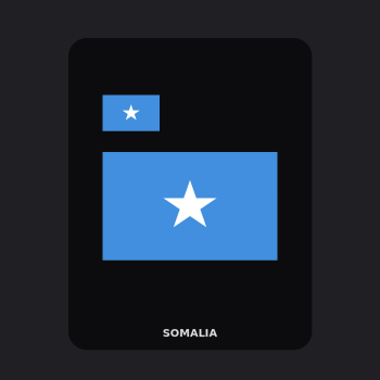 Somalia Flag T-Shirt (Chest + Back)