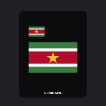 Suriname Flag T-Shirt (Chest + Back)