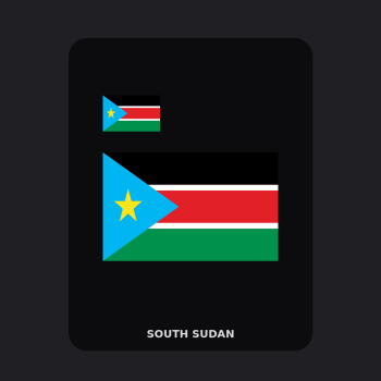 South Sudan Flag T-Shirt (Chest + Back)