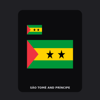 São Tomé and Príncipe Flag T-Shirt (Chest + Back)