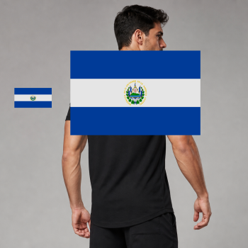El Salvador Flag T-Shirt (Chest + Back)