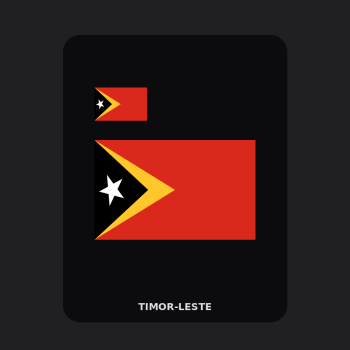 Timor-Leste Flag T-Shirt (Chest + Back)
