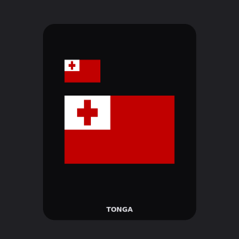 Tonga Flag T-Shirt (Chest + Back)