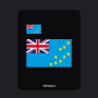 Tuvalu Flag T-Shirt (Chest + Back)