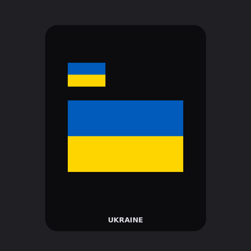 Ukraine Flag T-Shirt (Chest + Back)