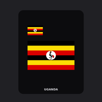 Uganda Flag T-Shirt (Chest + Back)