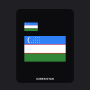 Uzbekistan Flag T-Shirt (Chest + Back)
