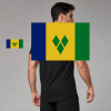 Saint Vincent and the Grenadines Flag T-Shirt (Chest + Back)