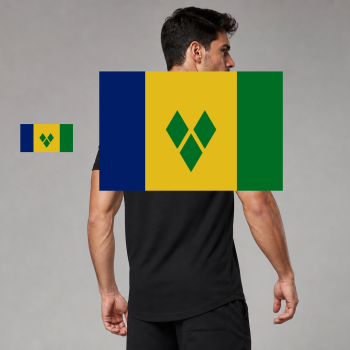 Saint Vincent and the Grenadines Flag T-Shirt (Chest + Back)