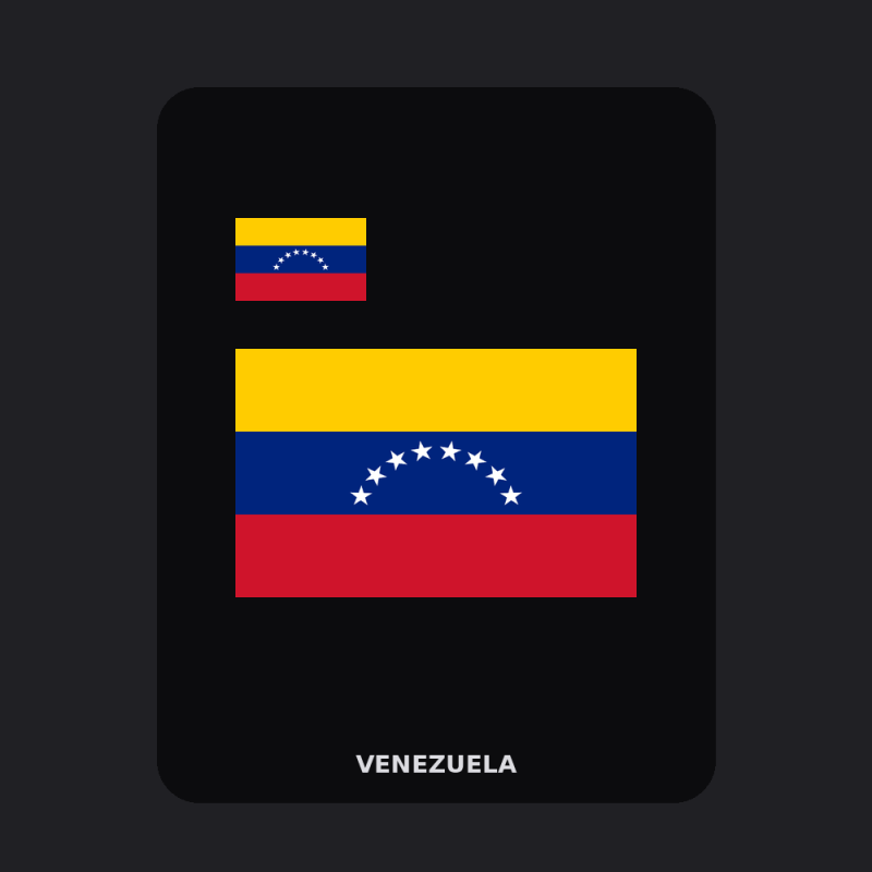 Venezuela Flag T-Shirt (Chest + Back)