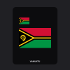Vanuatu Flag T-Shirt (Chest + Back)