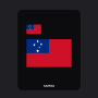 Samoa Flag T-Shirt (Chest + Back)