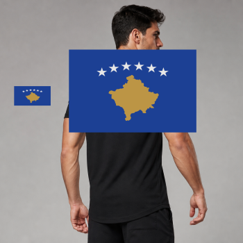 Kosovo Flag T-Shirt (Chest + Back)