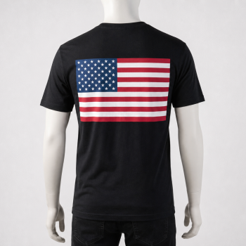 USA Flag T-Shirt (Chest + Back)