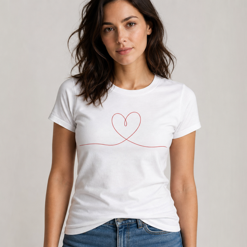Line Heart Women's T-Shirt